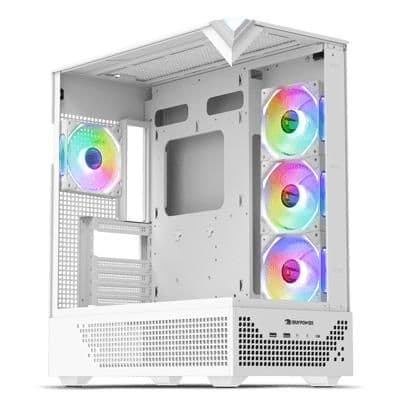 iBuypower Element 9 PRO ATX Mid Tower White Tempered Glass Side Panel image