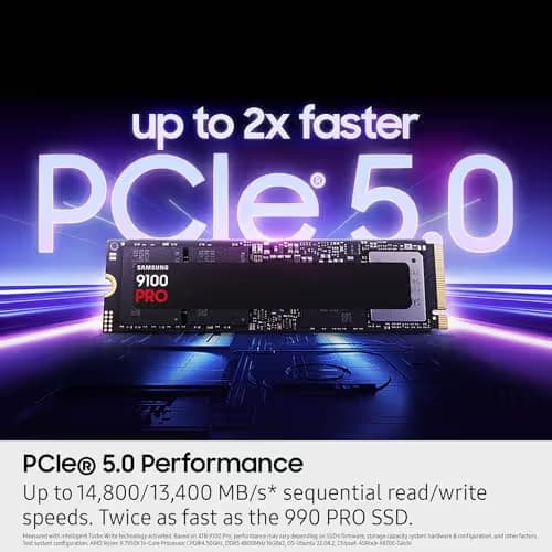 Samsung 9100 PRO 1TB M.2-2280 SSD PCIe 5.0 x4 NVMe image