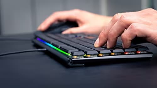 Cherry MX 10.0N RGB Wired Slim Low Profile Speed Silver Mechanical Keyboard image