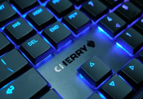 Cherry MX 10.0N RGB Wired Slim Low Profile Speed Silver Mechanical Keyboard image