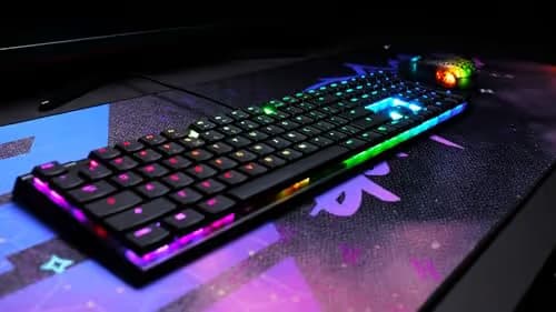 Cherry MX 10.0N RGB Wired Slim Low Profile Speed Silver Mechanical Keyboard image