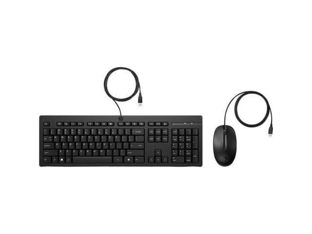 HP 225 Wired Standard Keyboard With Optical Mouse main image