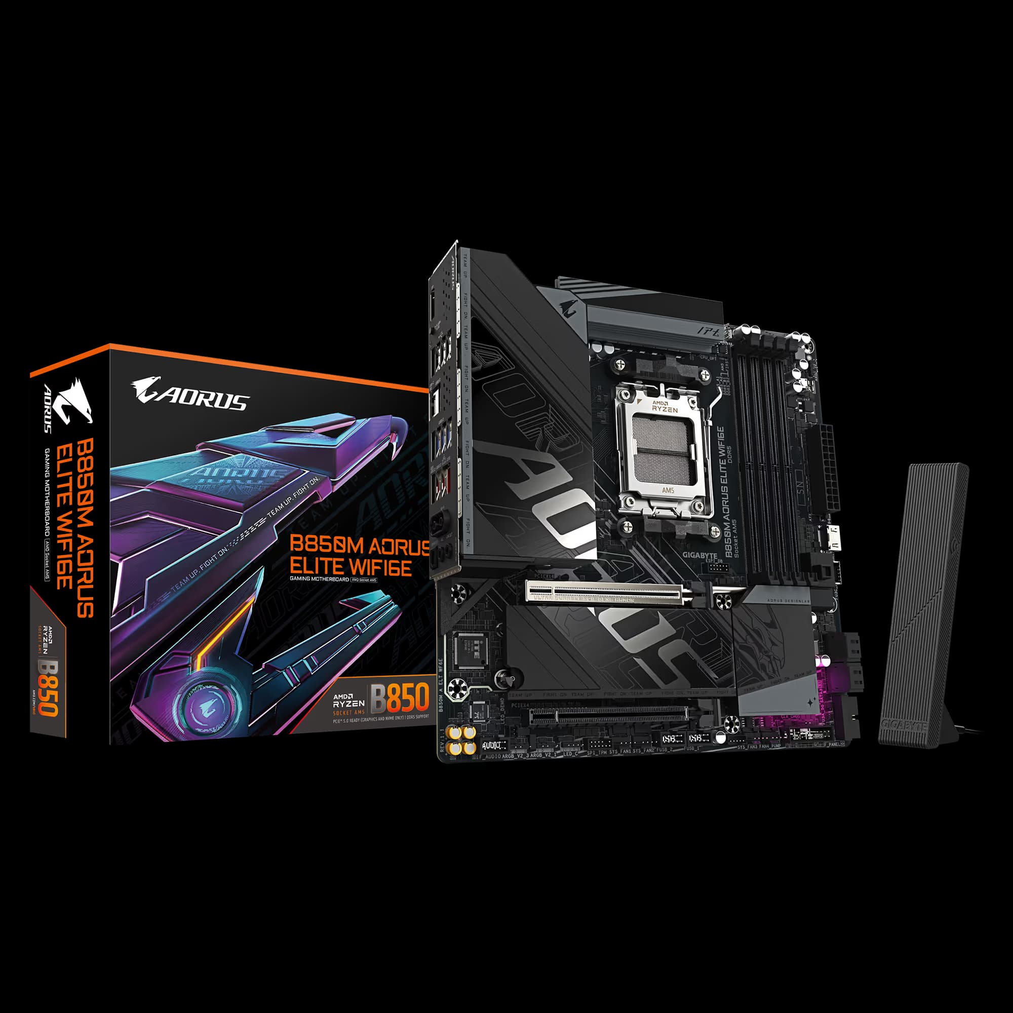 GIGABYTE B850M AORUS ELITE WIFI6E AM5 DDR5 Micro-ATX main image