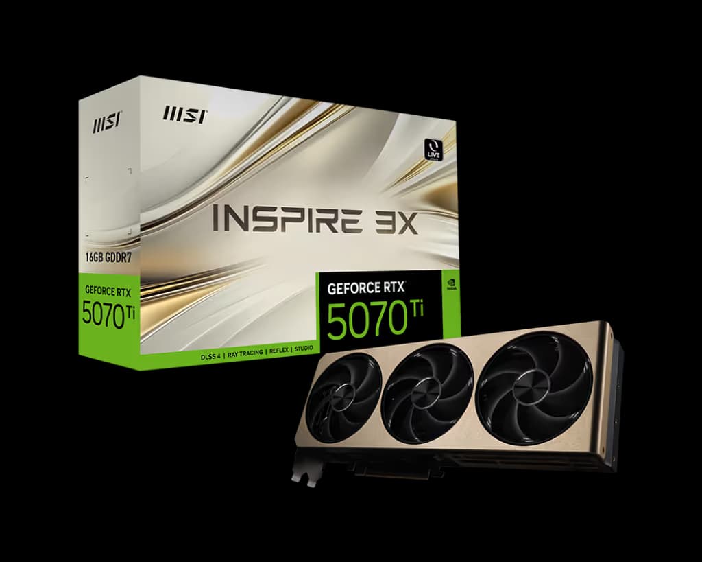 MSI GeForce RTX 5070 Ti 16G INSPIRE 3X PLUS 16GB GDDR7 image