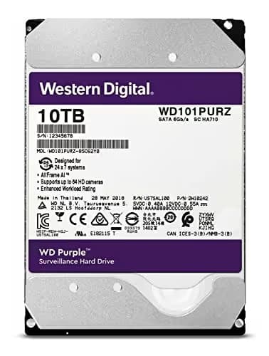 Western Digital Purple 10TB HDD 3.5" 5400RPM SATA 6.0 Gb/s image