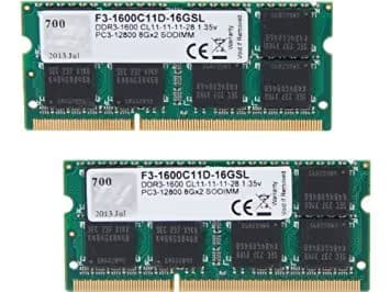 G.Skill F3-1600C11D-16GSL Green DDR3-1600 SODIMM CL11 16GB (2x8GB) main image