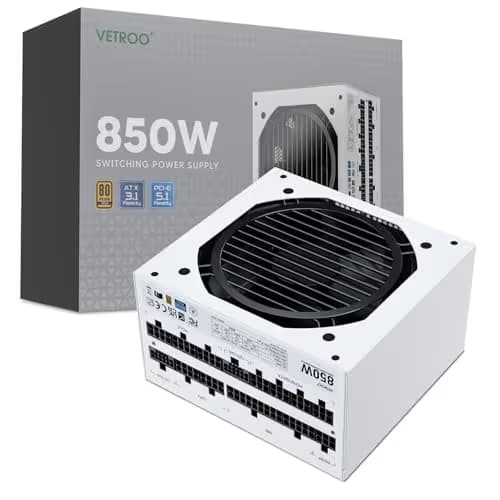Vetroo 50315153277247 White 850W Fully Modular 80+ Gold Certified ATX main image