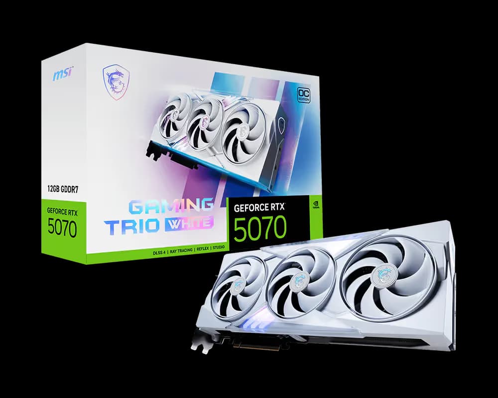 MSI GeForce RTX 5070 12G GAMING TRIO White main image