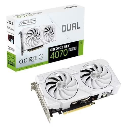 ASUS Dual GeForce RTX 4070 SUPER EVO White OC Edition 12GB GDDR6X image
