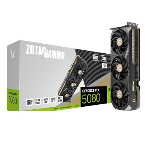 ZOTAC GAMING GeForce RTX 5080 SOLID CORE OC 16GB GDDR7 image