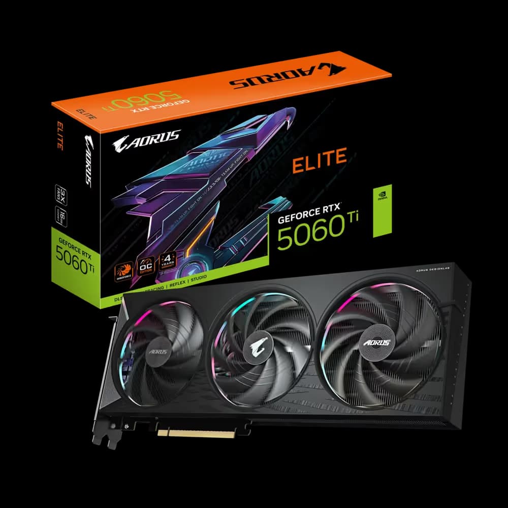 Gigabyte AORUS GeForce RTX 5060 Ti ELITE 16G GDDR7 main image