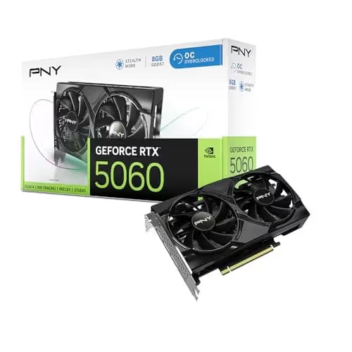 PNY GeForce RTX 5060 8GB GDDR7 Overclocked Dual Fan image