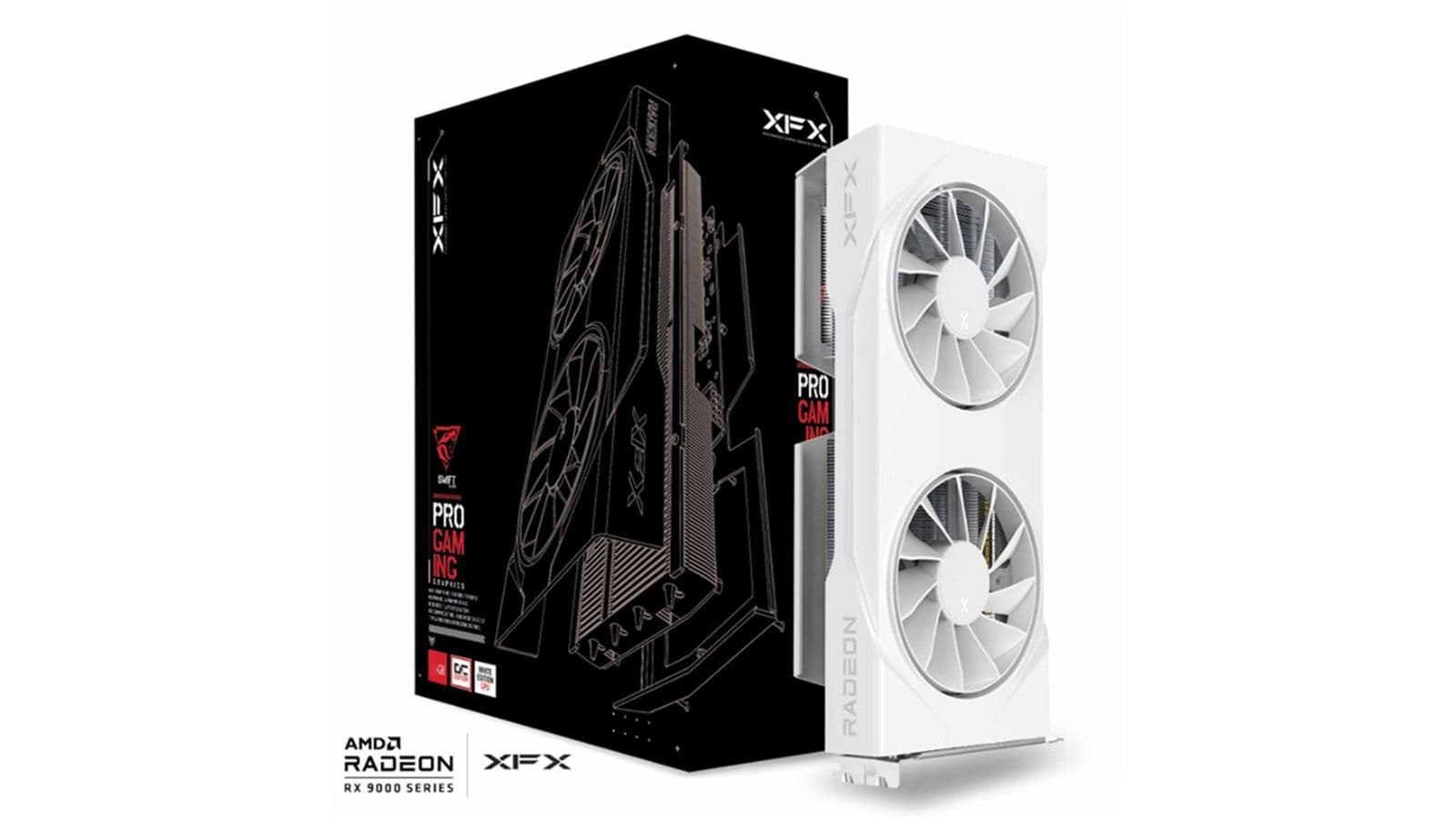 XFX Swift AMD Radeon RX 9060 XT OC White Gaming Edition 16GB DDR6 image