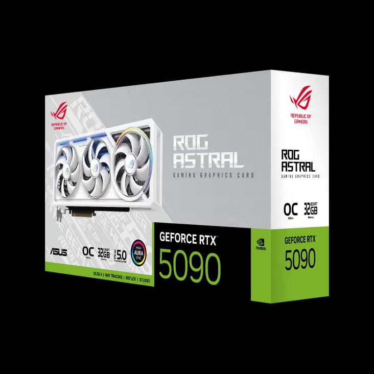 ASUS ROG Astral GeForce RTX 5090 32GB GDDR7 WHITE OC Edition image