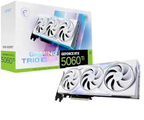 MSI GeForce RTX 5060 Ti 8G GAMING TRIO OC WHITE GDDR7 image