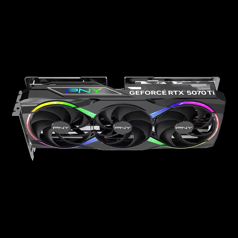 PNY GeForce RTX 5070 Ti EPIC-X RGB Triple Fan Plus 16GB GDDR7 Black image