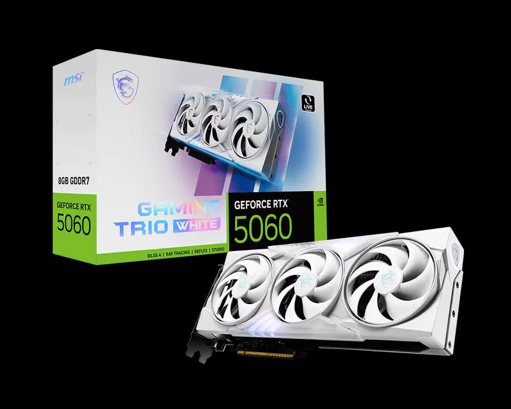 MSI GAMING TRIO GeForce RTX 5060 8GB GDDR7 White image