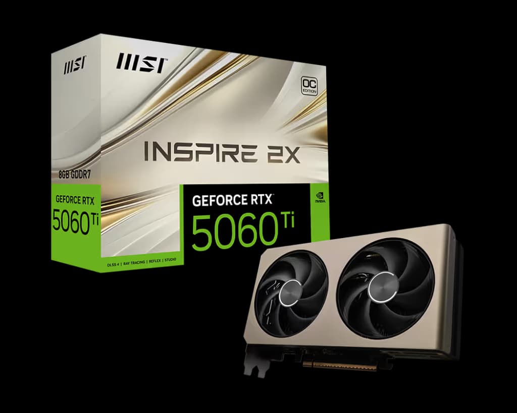 MSI GeForce RTX 5060 Ti INSPIRE 2X OC 8GB GDDR7 image