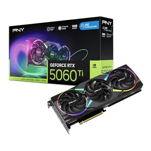 PNY GeForce RTX 5060 Ti EPIC-X RGB OC Black 16GB GDDR7 main image