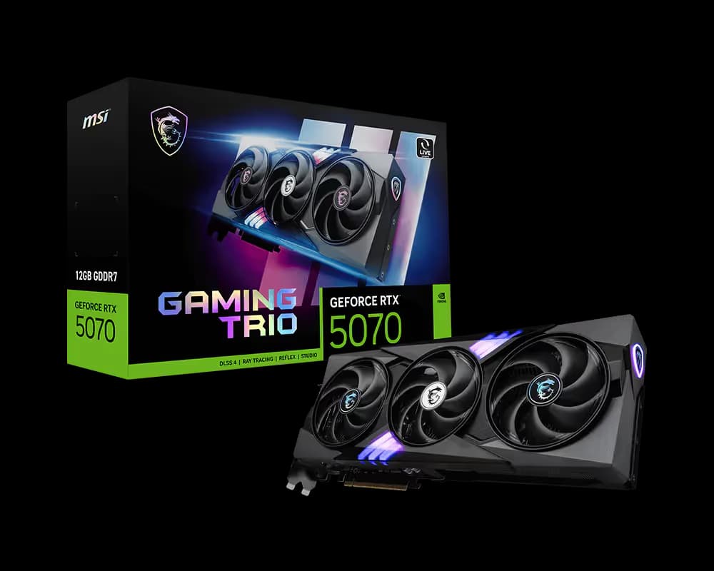 MSI GeForce RTX 5070 12G GAMING TRIO Black main image