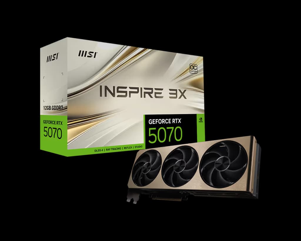MSI GeForce RTX 5070 12G INSPIRE 3X OC GDDR7 main image