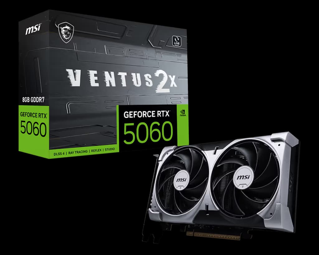 MSI VENTUS 2X GeForce RTX 5060 8GB GDDR7 main image