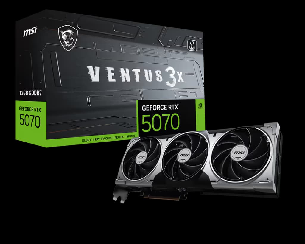MSI GeForce RTX 5070 VENTUS 3X 12GB GDDR7 main image