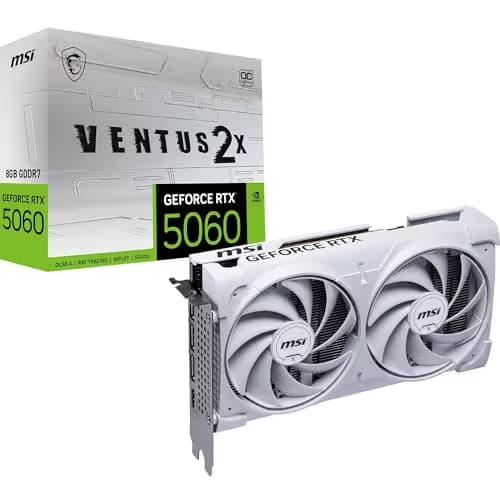MSI GeForce RTX 5060 8G VENTUS 2X OC WHITE GDDR7 image