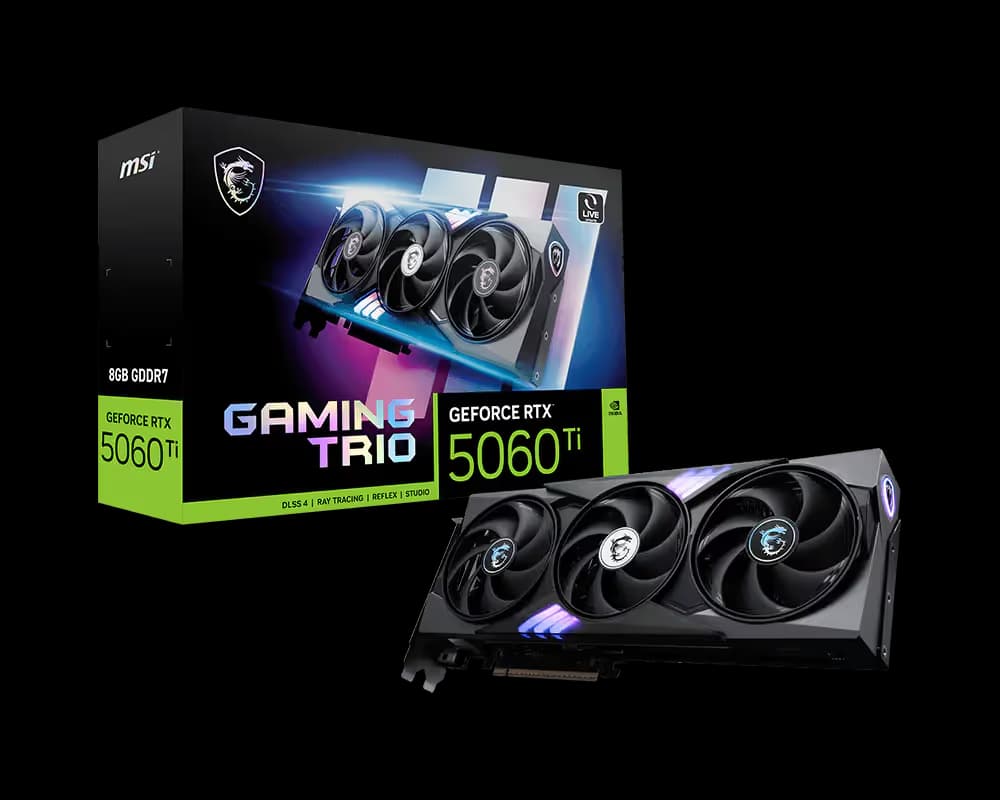 MSI GeForce RTX 5060 Ti 8G GAMING TRIO Black image
