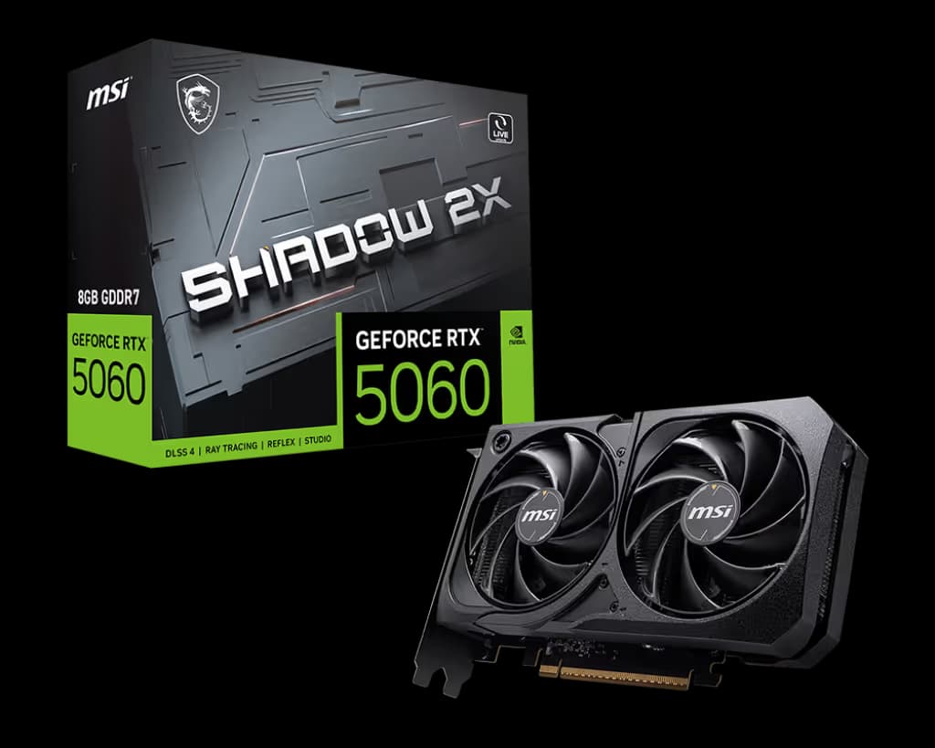 MSI SHADOW 2X GeForce RTX 5060 8GB GDDR7 main image