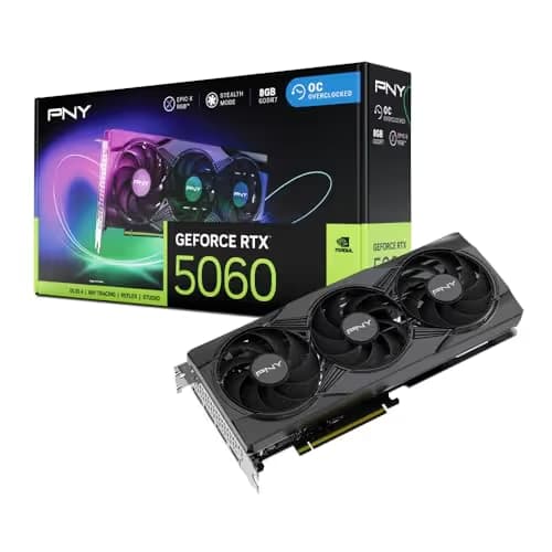 PNY GeForce RTX 5060 8GB ARGB EPIC-X RGB Overclocked Triple Fan GDDR7 image