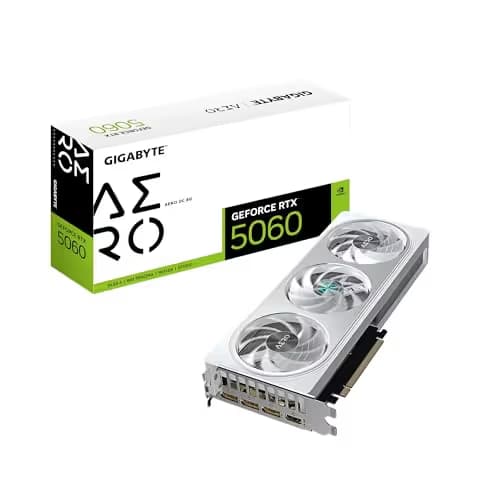 Gigabyte AERO OC GeForce RTX 5060 8GB GDDR7 Silver image