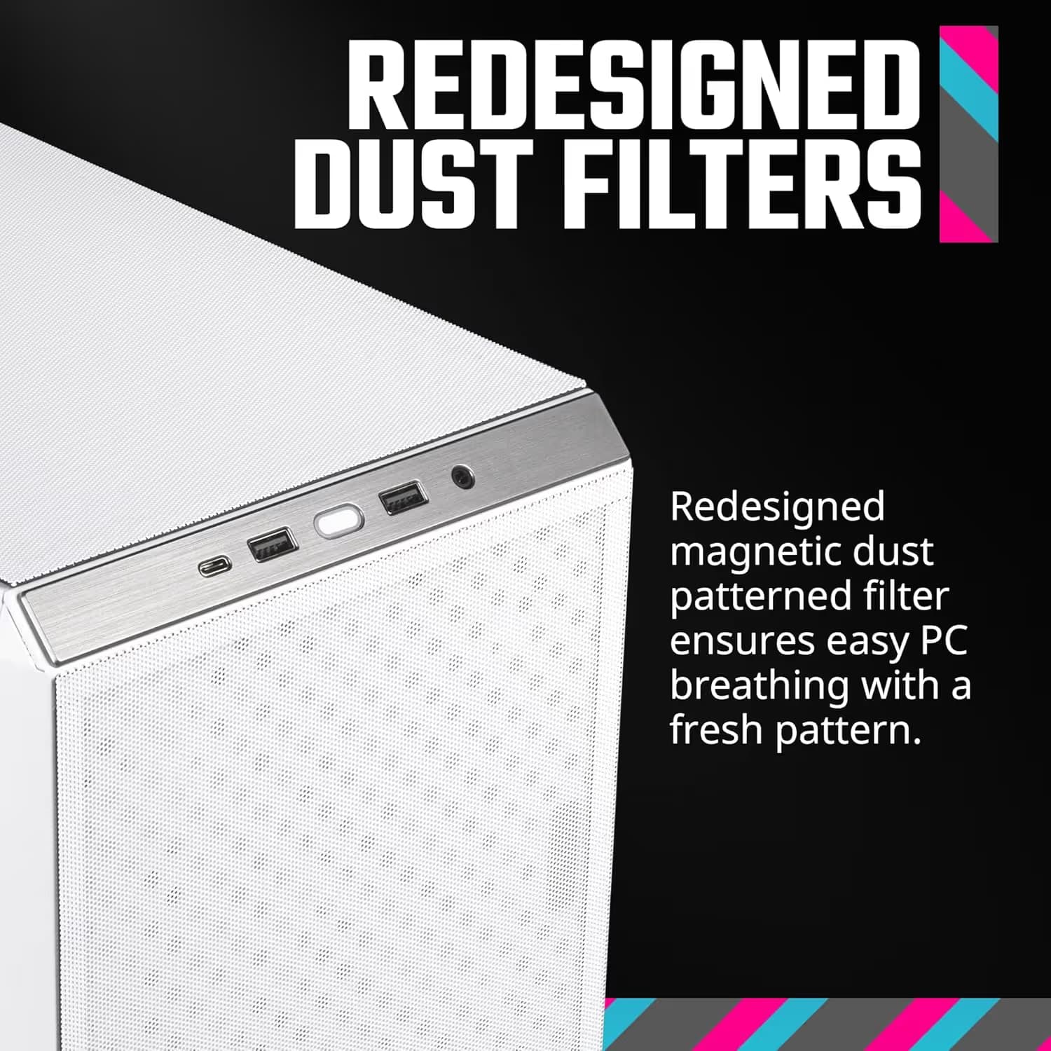 Cooler Master Q300L V2 MicroATX Mini Tower White Tempered Glass Side Panel image