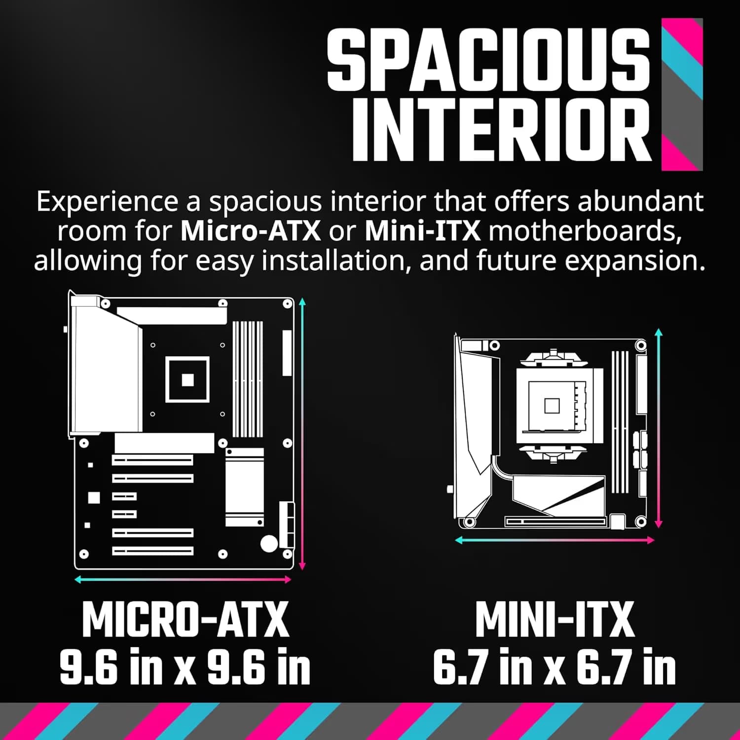 Cooler Master Q300L V2 MicroATX Mini Tower White Tempered Glass Side Panel image