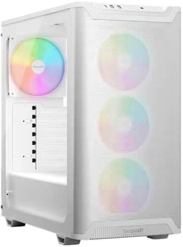 be quiet! Pure Base 501 LX ATX Mid Tower White with Tempered Glass Side Panel image
