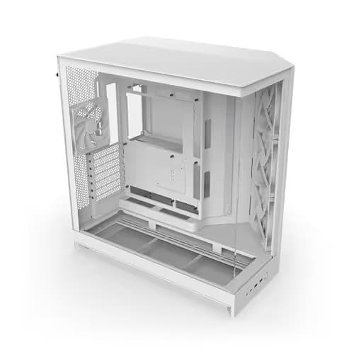 NZXT H9 Flow (2025) ATX Mid Tower White Tempered Glass Side Panel image