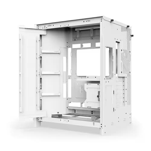 NZXT H9 Flow (2025) ATX Mid Tower White Tempered Glass Side Panel image