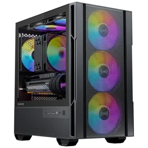 Okinos Cypress 3 Micro ATX Mini Tower Black Tempered Glass Side Panel, USB 3.2 Gen 2 Type-C, USB 3.2 Gen 1 Type-A main image