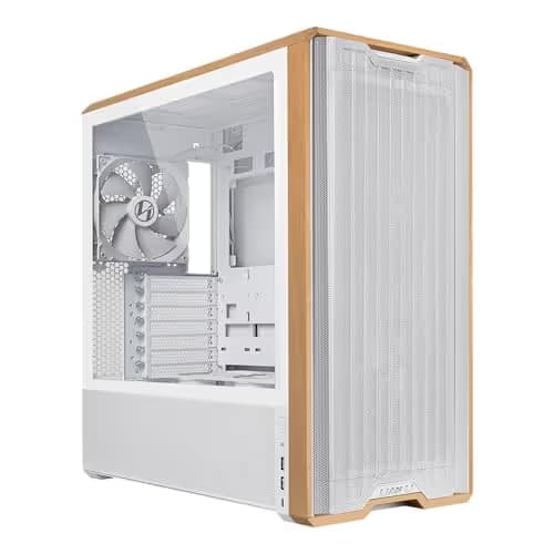 Lian Li LANCOOL 217 ATX Mid Tower White / Brown with Tempered Glass Side Panel main image