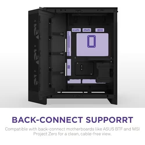 NZXT H9 Flow RGB (2025) ATX Mid Tower Black Tinted Tempered Glass image