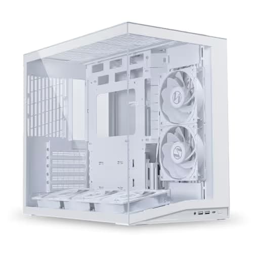 Lian Li O11 Dynamic Mini V2 Flow ATX Mini Tower White Tempered Glass Side Panel with USB 3.2 Gen 2 Type-C and USB 3.2 Gen 1 Type-A main image