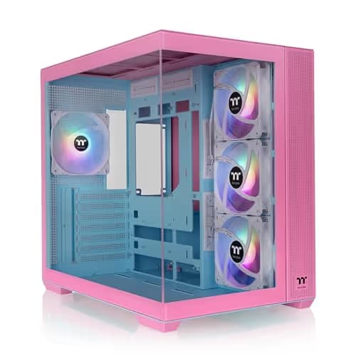 Thermaltake View 380 ARGB ATX Mid Tower Pink / Blue with Tempered Glass Side Panel main image