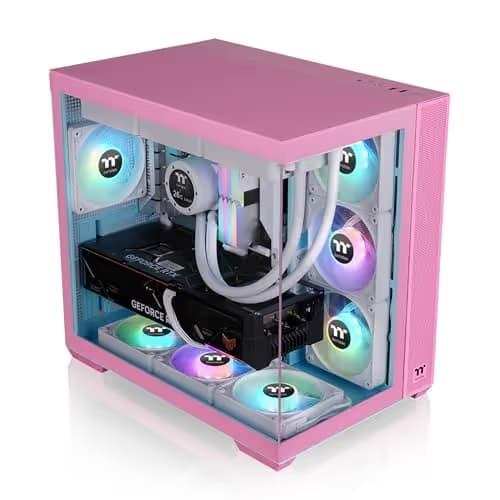 Thermaltake View 380 ARGB ATX Mid Tower Pink / Blue with Tempered Glass Side Panel image
