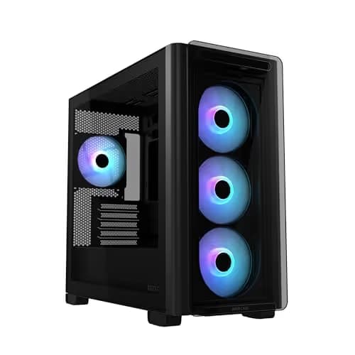 Asus A23 PLUS Micro ATX Mid Tower Black Tempered Glass Side Panel, USB 3.2 Gen 2 Type-C, USB 3.2 Gen 1 Type-A main image