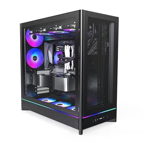 Montech HS01 PRO ATX Mid Tower Black Tempered Glass Side Panel with USB 3.2 Gen 2 Type-C and USB 3.2 Gen 1 Type-A image