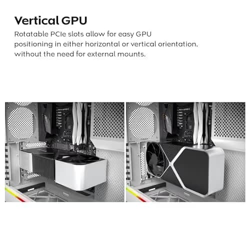 Montech HS02 PRO ATX Mid Tower White Tempered Glass Side Panel image