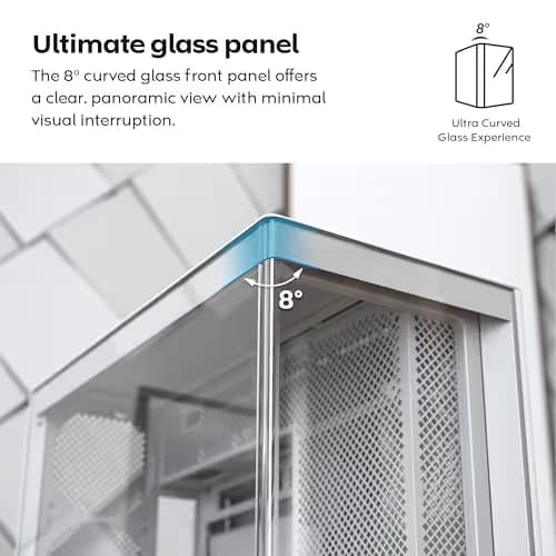 Montech HS02 PRO ATX Mid Tower White Tempered Glass Side Panel image