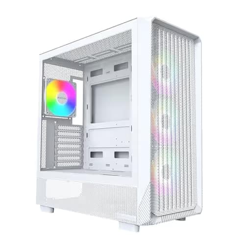Montech X5 ATX Mid Tower White with Tempered Glass Side Panel image