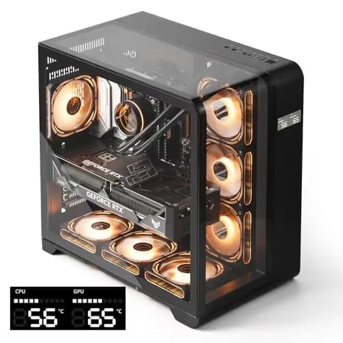 darkFlash L280 ATX Mid Tower Black with Tempered Glass Side Panel image