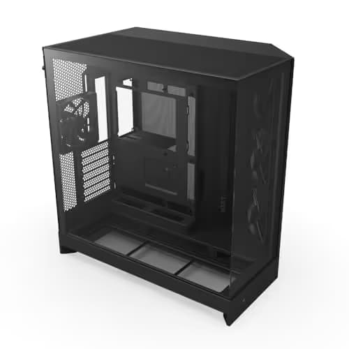 NZXT H9 Flow (2025) ATX Mid Tower Black Tinted Tempered Glass Side Panel main image
